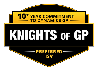 Knights of GP — Preferred ISV. 10+ year commitment to Dynamics GP.